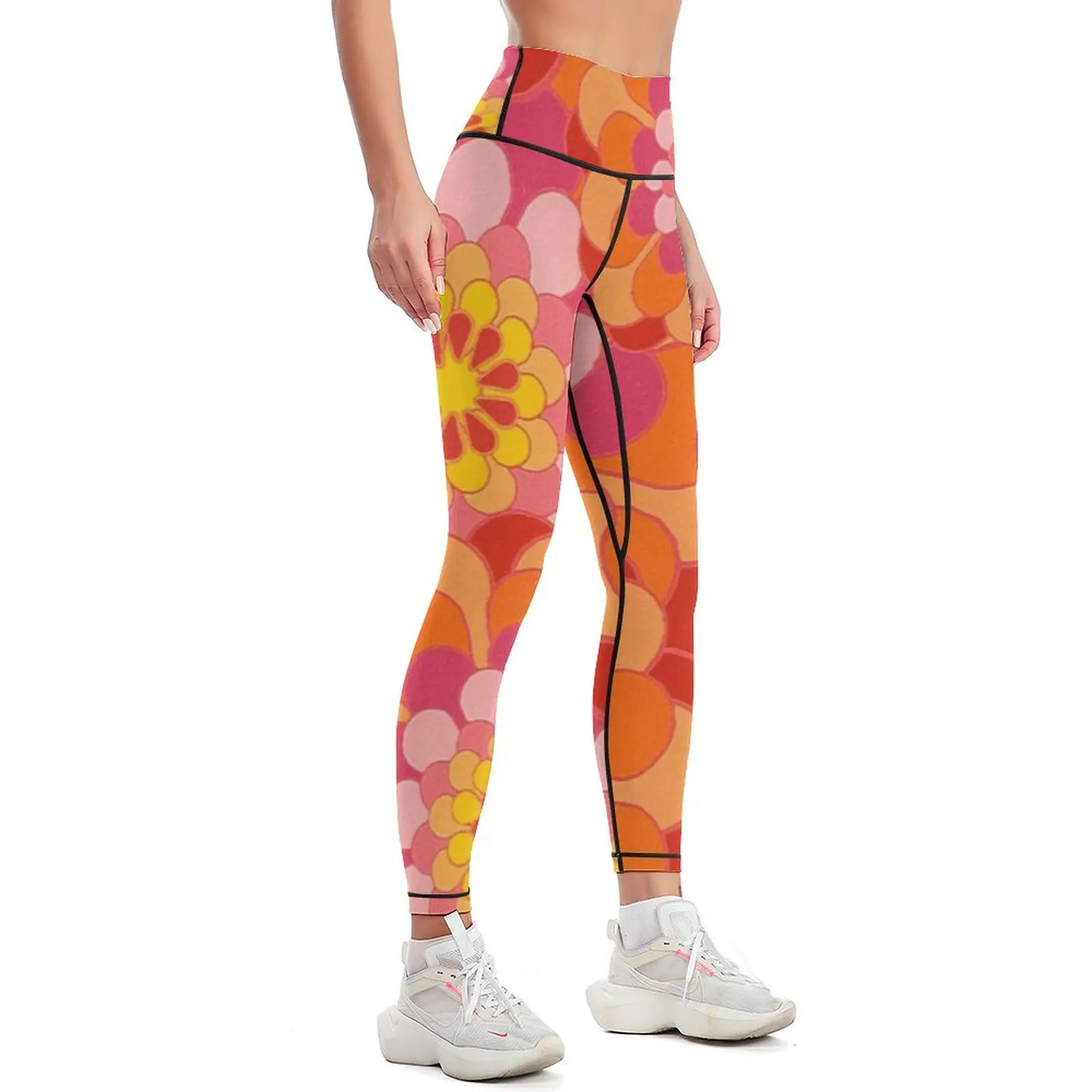 Flower Power 60s, baby! Conjunto de Leggings de Fitness Feminino, Ginásio Sports Leggings, Mulheres