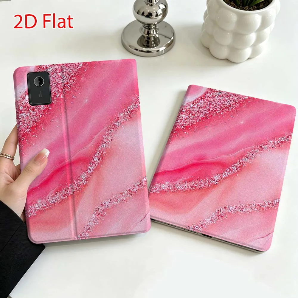 Pink texture pattern For Lenovo Xiaoxin Pad Pro Tab P12 P11 11 13 11.2 inch K11 Plus Pen Tray Tablet Case Soft
