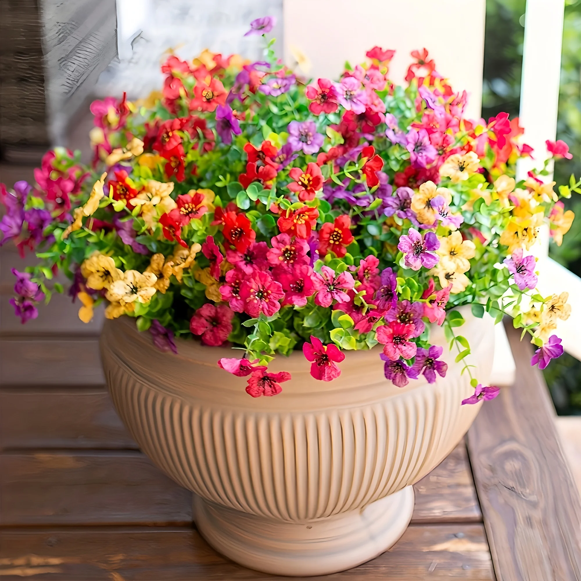 

8PCS artificial flowers for indoor and outdoor garden home decoration, simulated flowers fake plants porch terrace decoration