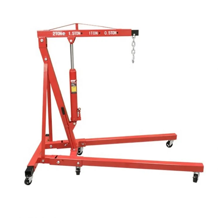 1 Ton 2 Ton 3 Ton Heavy Duty Hydraulic Foldable Engine Hoist Picker Shop Crane