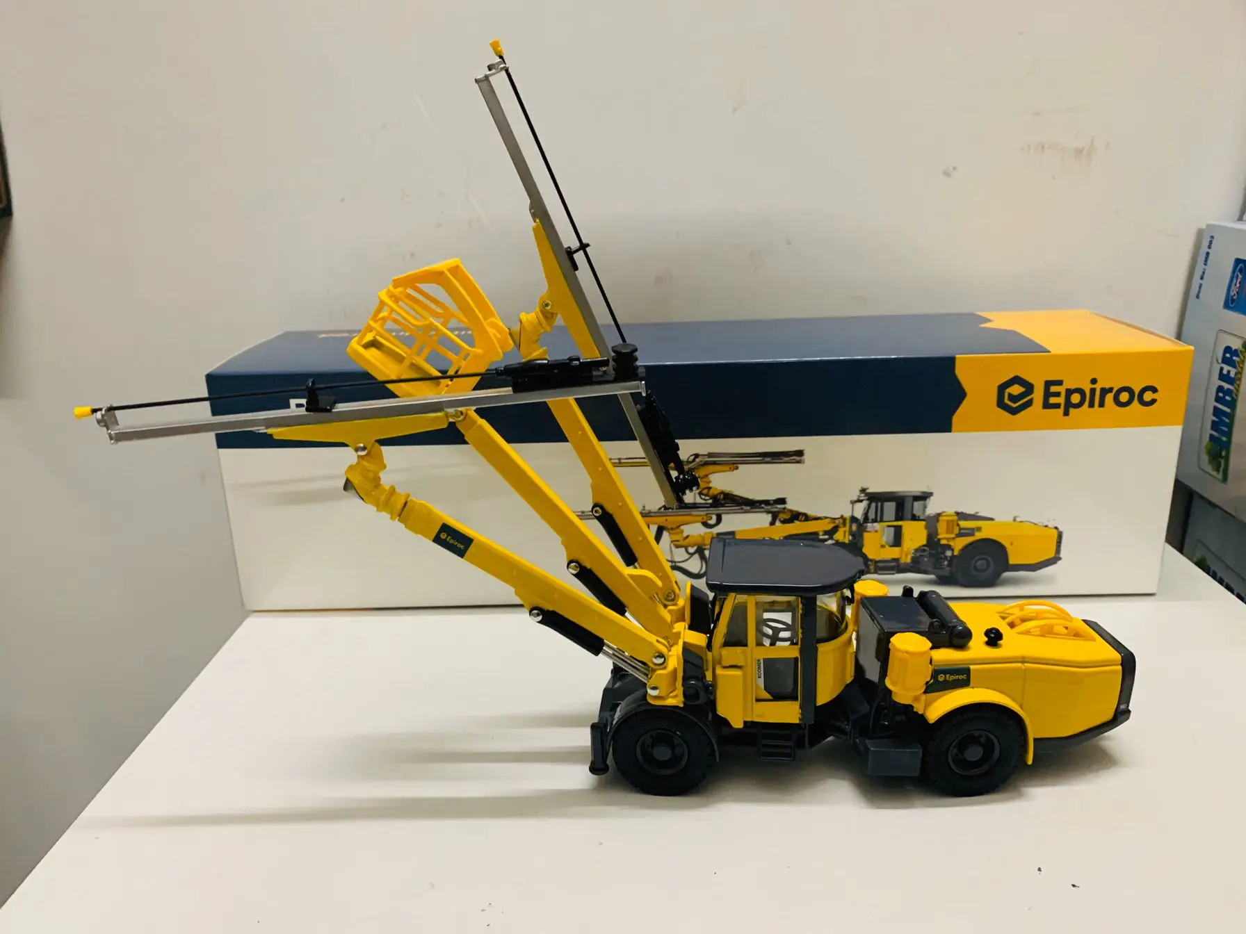 RARE!! Epiroc Boomer E2 Rock Drilling Rig 1:50 Scale Die-Cast Model New in Box