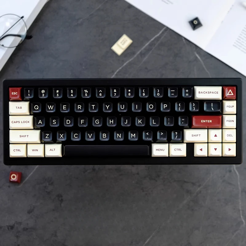 ASA Roman keycap Xueyuan duży węglowy łosoś pbt dwukolorowa adaptacja 61/68/75/84/87 i inne klawiatury mechaniczne