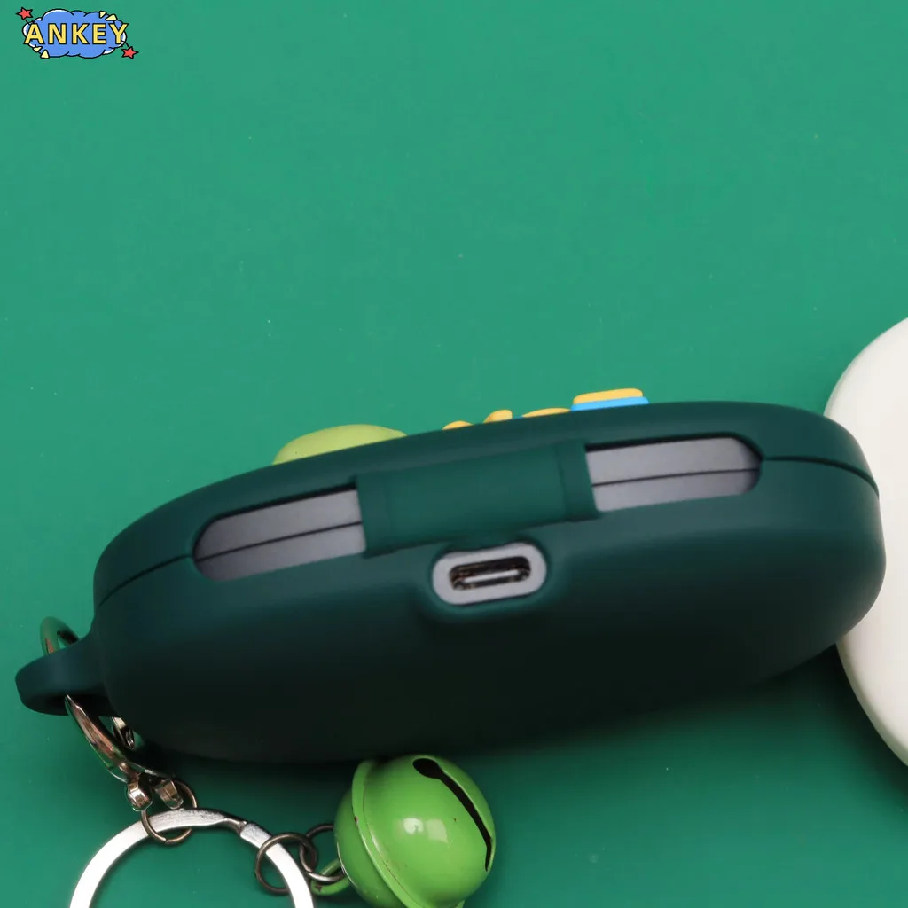 حافظة لهاتف Anker Soundcore AeroFit 2 من السيليكون اللطيف على شكل ديناصور كرتوني أغطية حماية سماعات أذن لاسلكية محمولة TWS
