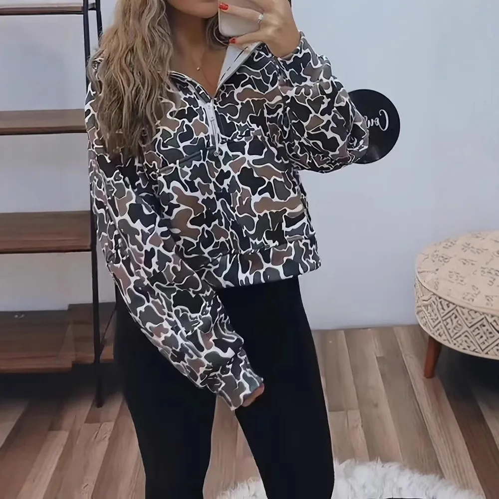 Zipper Hoodie Tops Casuales Autumn Winter Leopard Long Sleeve Anime Hoodie Women's Hoodie Jacket Sudadera Con Capucha Mujer