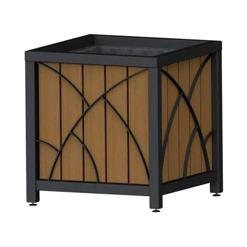 Outdoor City Street Furniture Large Wooden Planters Box Outside Garden Park Big Size Flower Pots Out Door Plant Pot