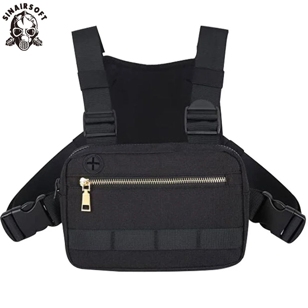 

Tactical Airsoft Vest Chest Pouch Multi-Function Waist Bags Tool Pouch With Molle System For Hunting Clothes Apparel Accessories