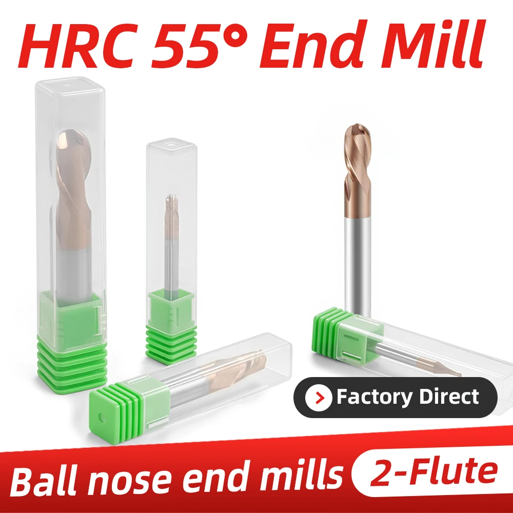 

Фреза с покрытием из сплава, инструмент из вольфрамовой стали Hrc55, 2-зубые сферические концевые фрезы, размер d8x20xD8xL60 d8x25xD8xL75 d8x35xD8xL100