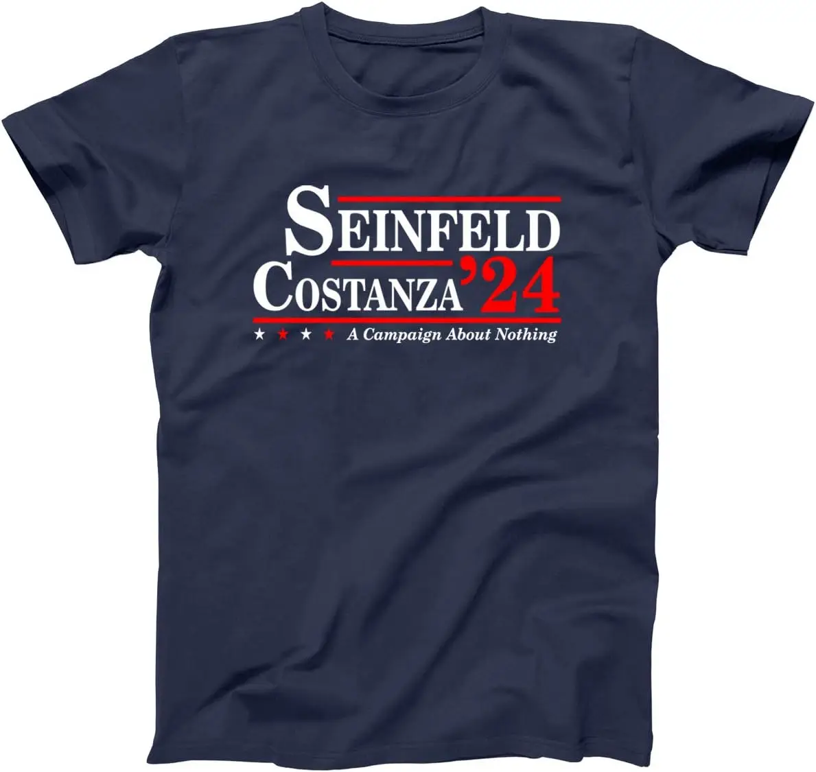 Donkey Tees Seinfeld Costanza 2024- Funny Classic Retro Humor Men\'s t-Shirts Graphic in Navy Color