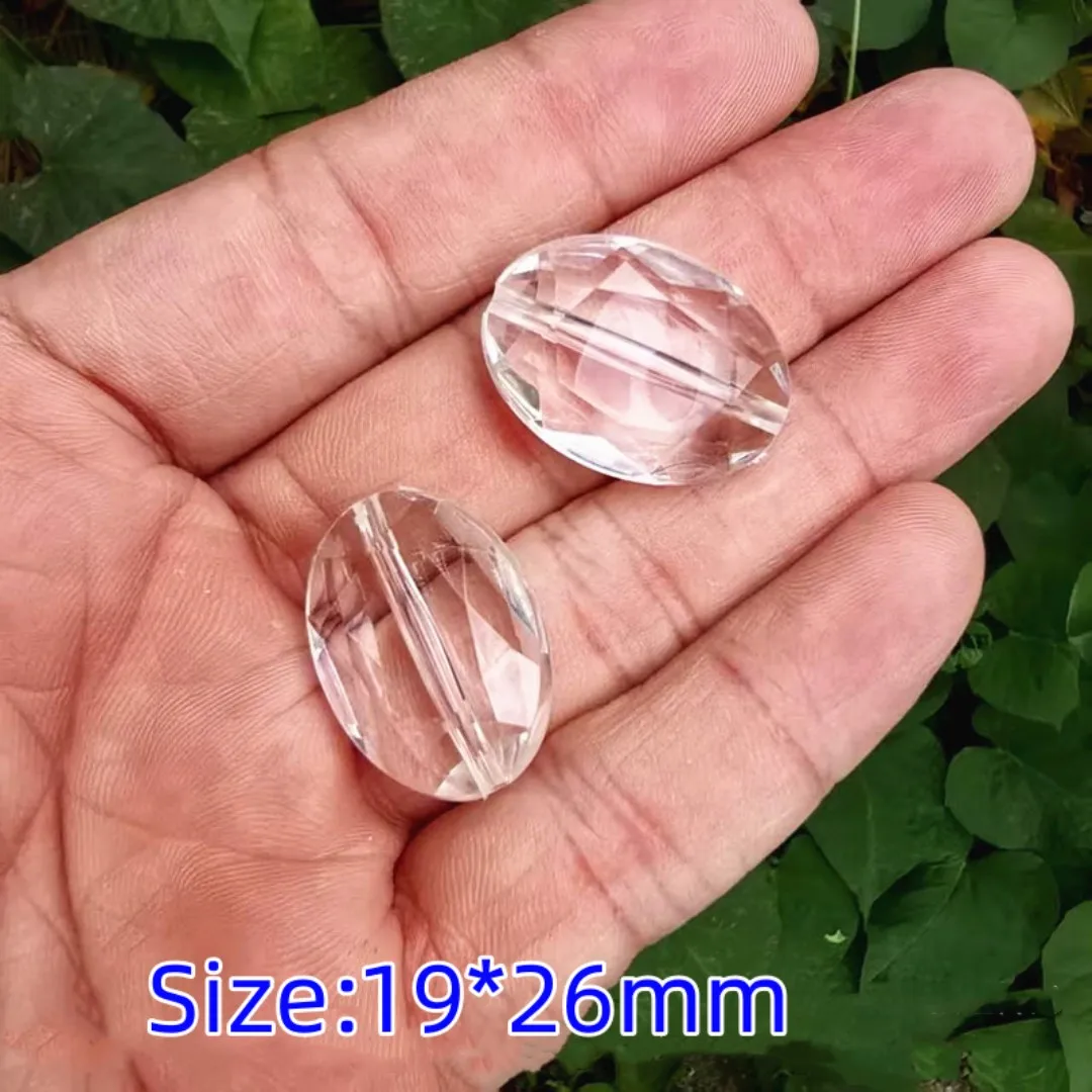 100Pcs Crystal Acrylic Bead Garland Clear Loose Beads for DIY Chandelier Wedding Home Craft Decoration Chain Accessories