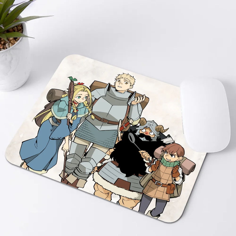 Alfombrilla de ratón antideslizante para ordenador de escritorio, alfombrilla pequeña para ordenador de oficina, teclado de mesa, alfombrilla de ratón grande, decoración de escritorio, Delicious in Dungeon