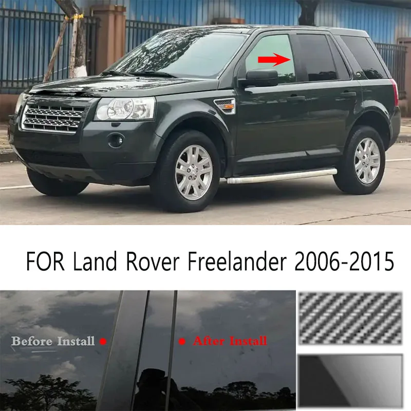 

For Land Rover Freelander 2006-2015 Glossy Black Window Door Column B C Pillar Post Cover Trim Auto Sticker Styling