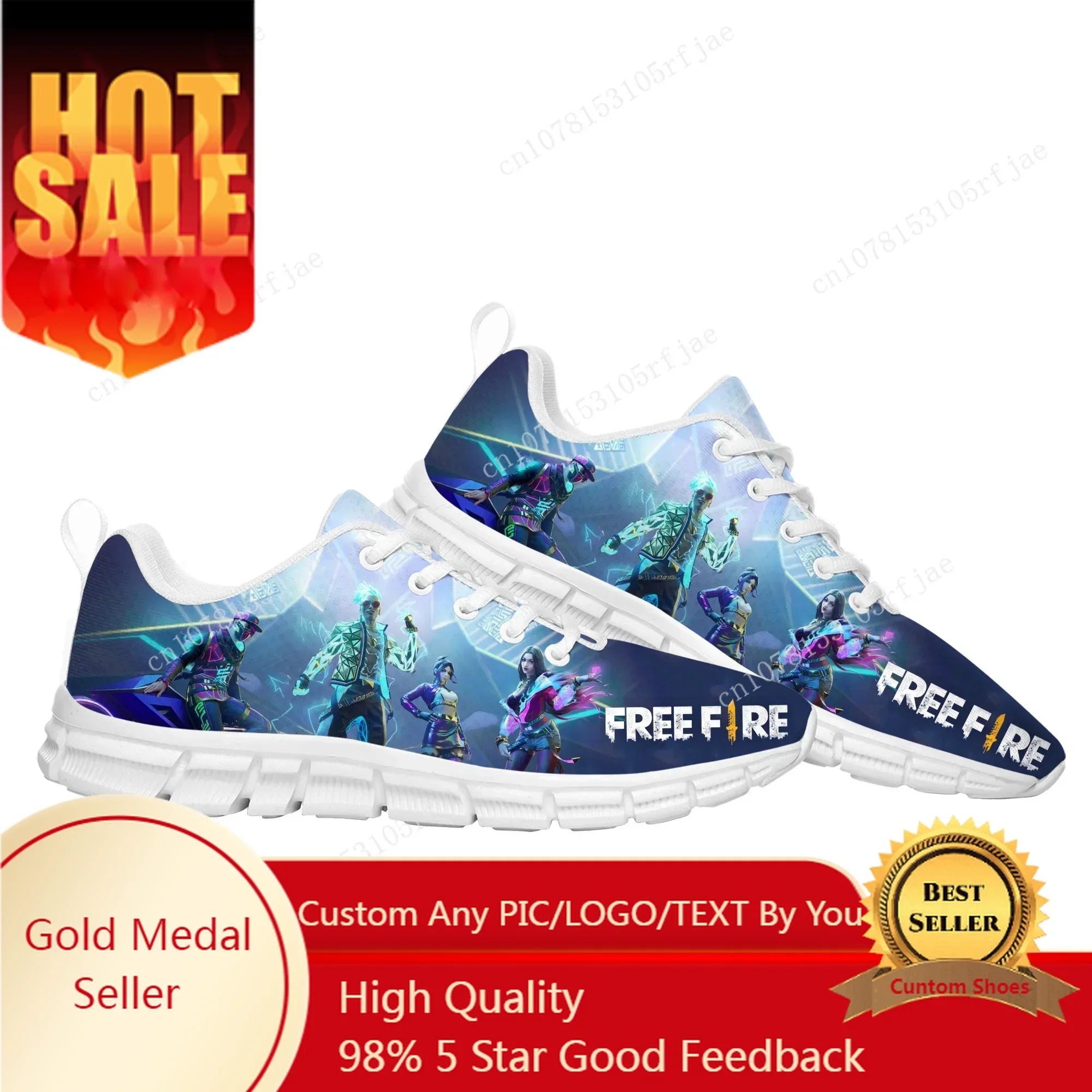 

Garena Free Fire Sports Custom Shoes Cartoon Game Men Women Teenager Sneaker Tailor Made Couple Built Shoe