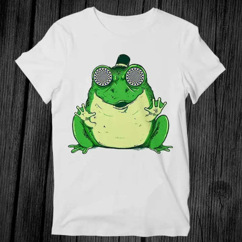 Hipnogenic Toad Hypnotize Frog T Shirt Unisex Adult Mens Womens Gift Cool Music Fashion Top Vintage Retro Tee G408