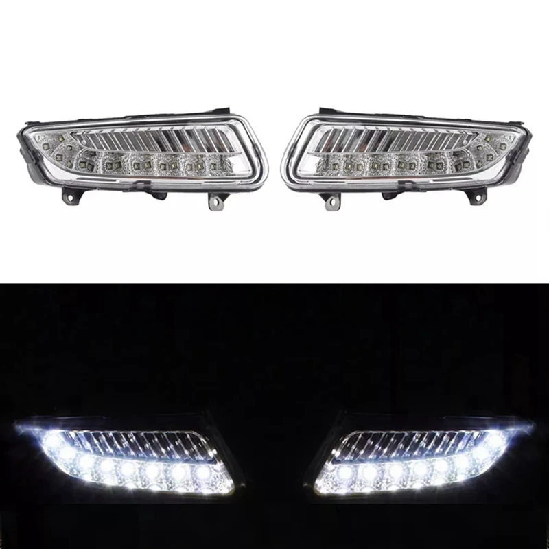 

Car Front LED Fog Light Driving Lamp For VW Polo 6R Hatchback 2009-2013 Right&Left 6R0941699 6R0941700