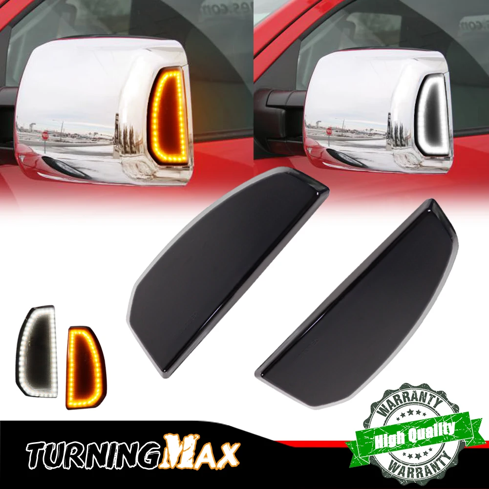 

Dual-color LED White DRL/Driving Light & Amber Turn Signal Light For 2007-2021 Toyota Tundra Front Side Mirror Lights