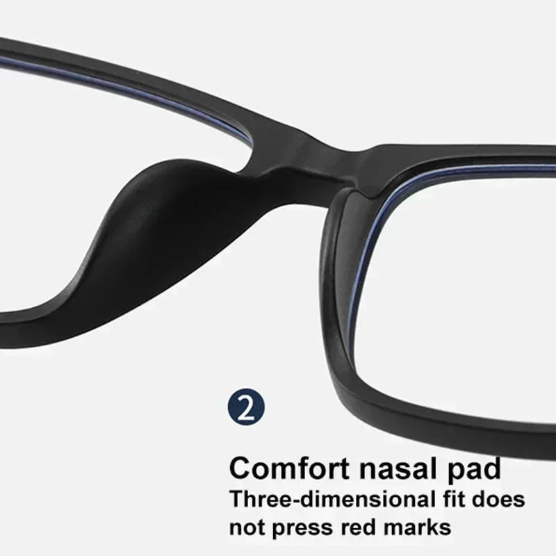 CAIDEROIN TR90  Men\'s Ultra-light Reading Glasses Women Titanium Lenses Anti-blue Light Business Hyperopia Customization 9015