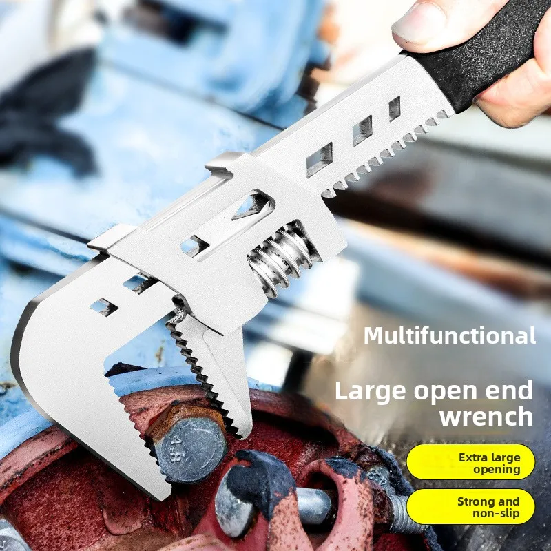 

Industrial Grade High-Carbon Steel F-Type Wrench - Multifunctional Universal Pipe & Live Dual-Purpose Tool