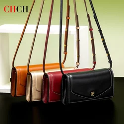 CHCH Women's Crossbody Bag Spring New Flip Small Square Bag Simple Women's Business Wallet Strap Detachable