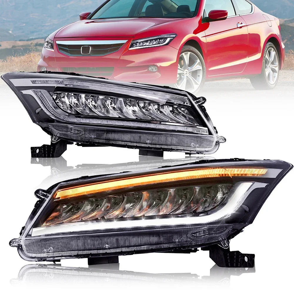 

Pair of Car Headlight Assembly For Honda Accord 2008-2012 Car Front Light Plug&Play Auto LED Head Lamp System customcustomcustom