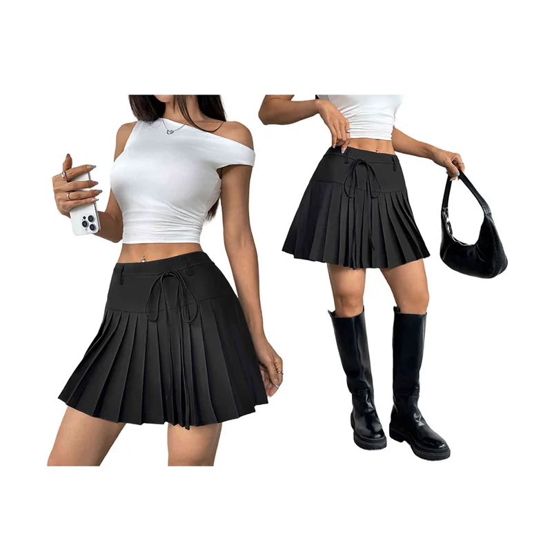 ABRT-geplooide rokken voor dames Tennisrok met hoge taille Atletische skorts met zakken Shorts Workout Golfskort