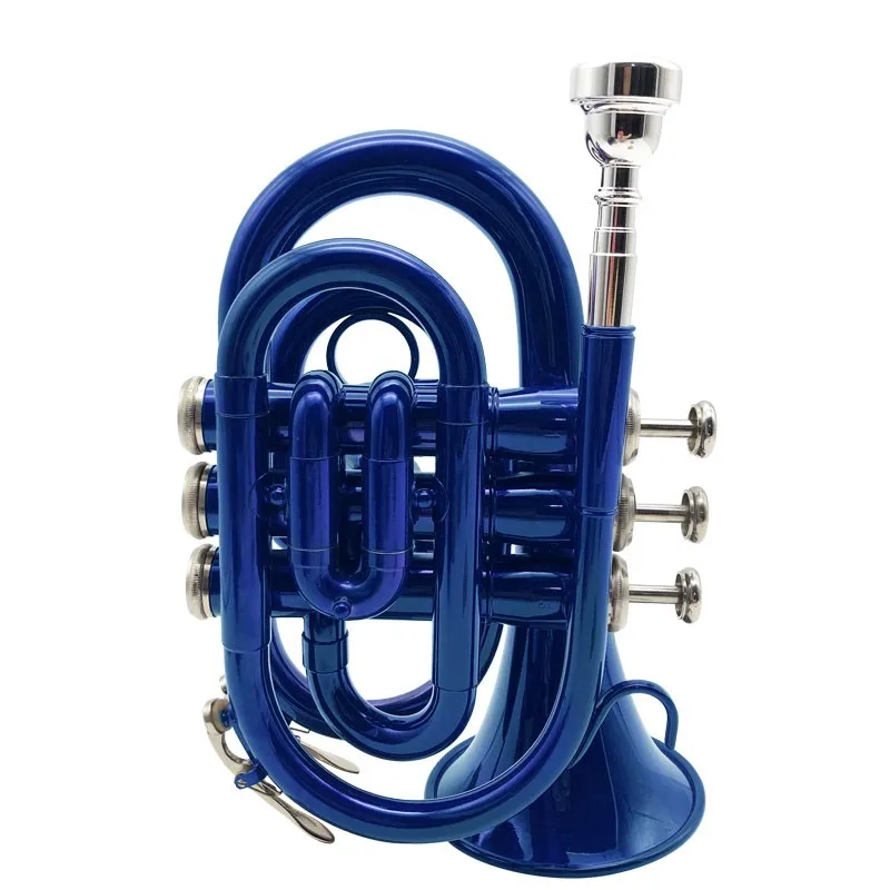 Trompeta de Palma de alto grado B, Trompeta profesional plana, Mini Cornet, Trompeta de tres tonos, principiante, música a la venta