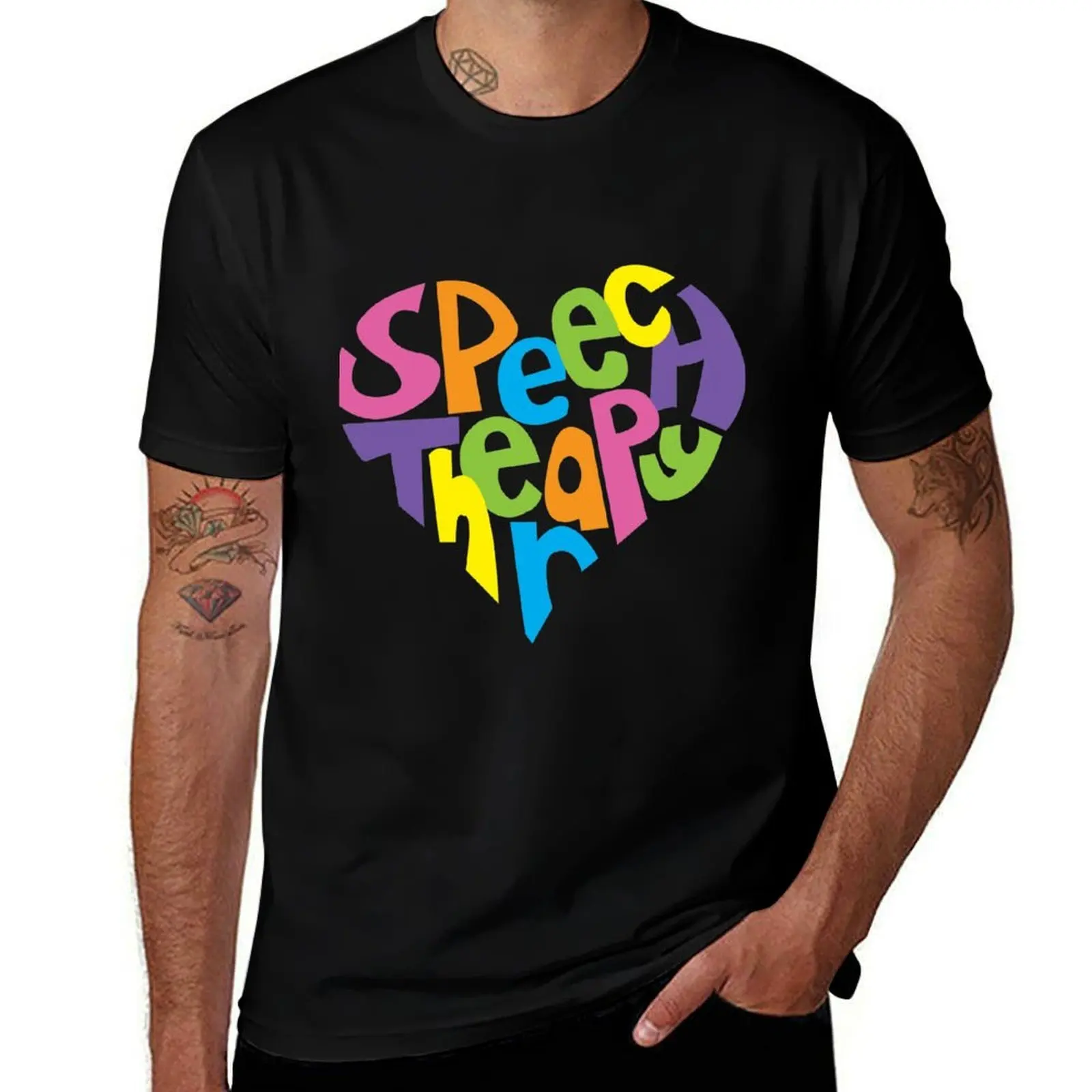Speech Pathology Love - Color T-Shirt Big and Tall Basic Tee Shirt T-Shirt