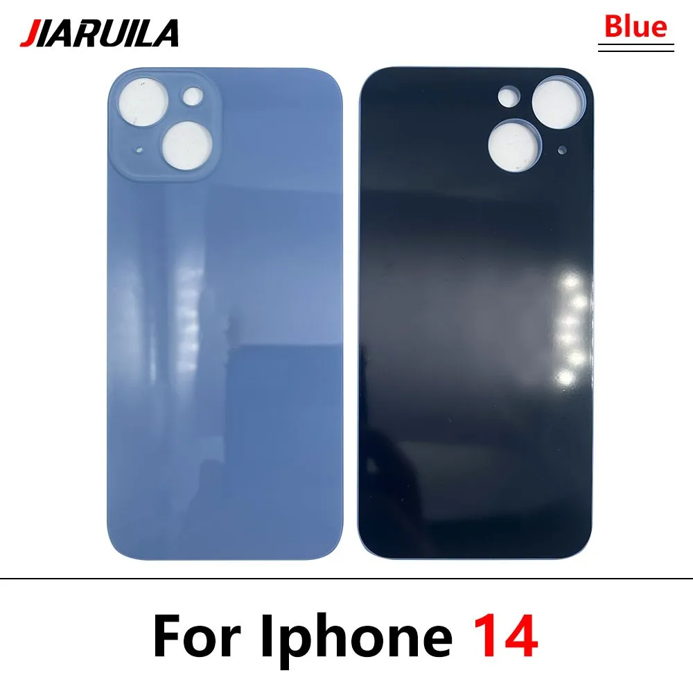 50Pcs，Big Hole NEW Battery Back Glass Cover Housing Case With Sticker For iPhone 12 mini 13 Pro 14 8 Plus 15 11 Pro Max