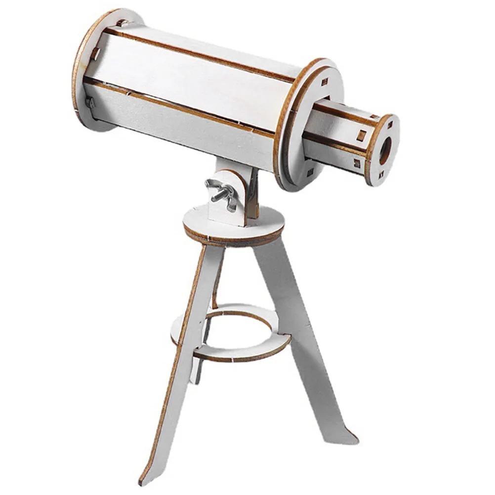 تلسكوب خشبي DIY للأطفال مجموعة العلوم التعليمية مجموعة بناء الحرف اليدوية تلهم الفضول ومهارات المراقبة في #2