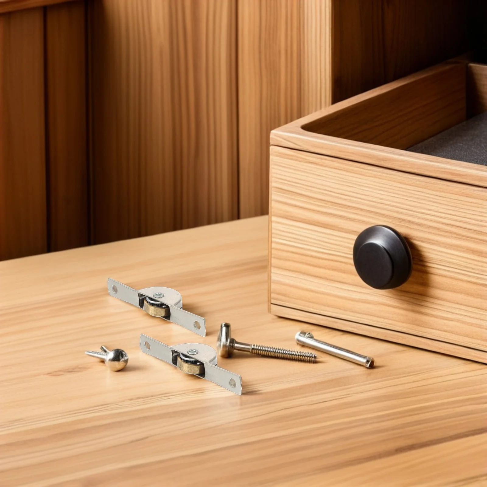 

10Pcs Closet Door Roller Replacement Set Heavy Duty Sliding Track Wheels for Cabinet Wardrobe Cupboard Doors Smooth Rolling