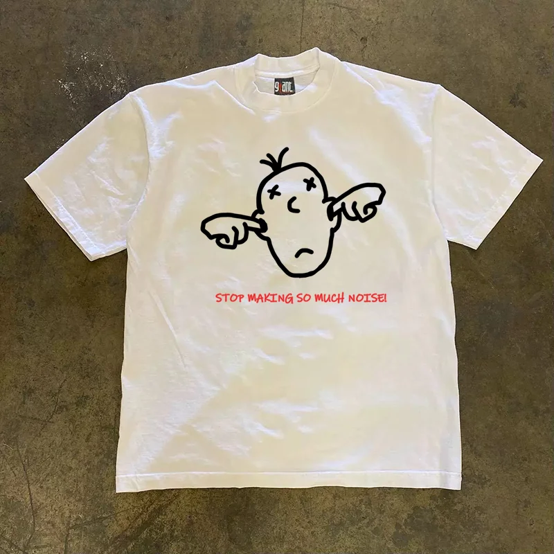 Loose Fit Cotton Short Sleeve T-Shirt Unisex Casual Comfortable Breathable Pure Cotton Double Thread T-Shirt for Summer
