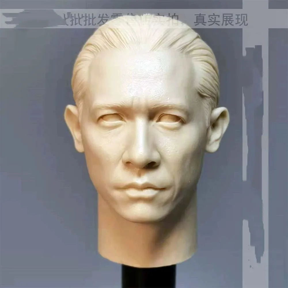 Maschio Testa Intaglio Scala 1/6 Tony Leung Chiu Wai Cantante Asia stella Non Verniciato Modello Soldato Modello di Bambola Action Figure Giocattoli