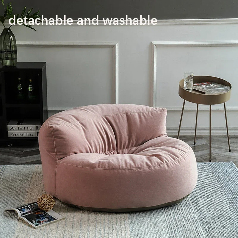 

Influencer Indoor Home Nook Pink Large EPS Velvet Lazy Floor Sofa Lounge BeanBag Chair