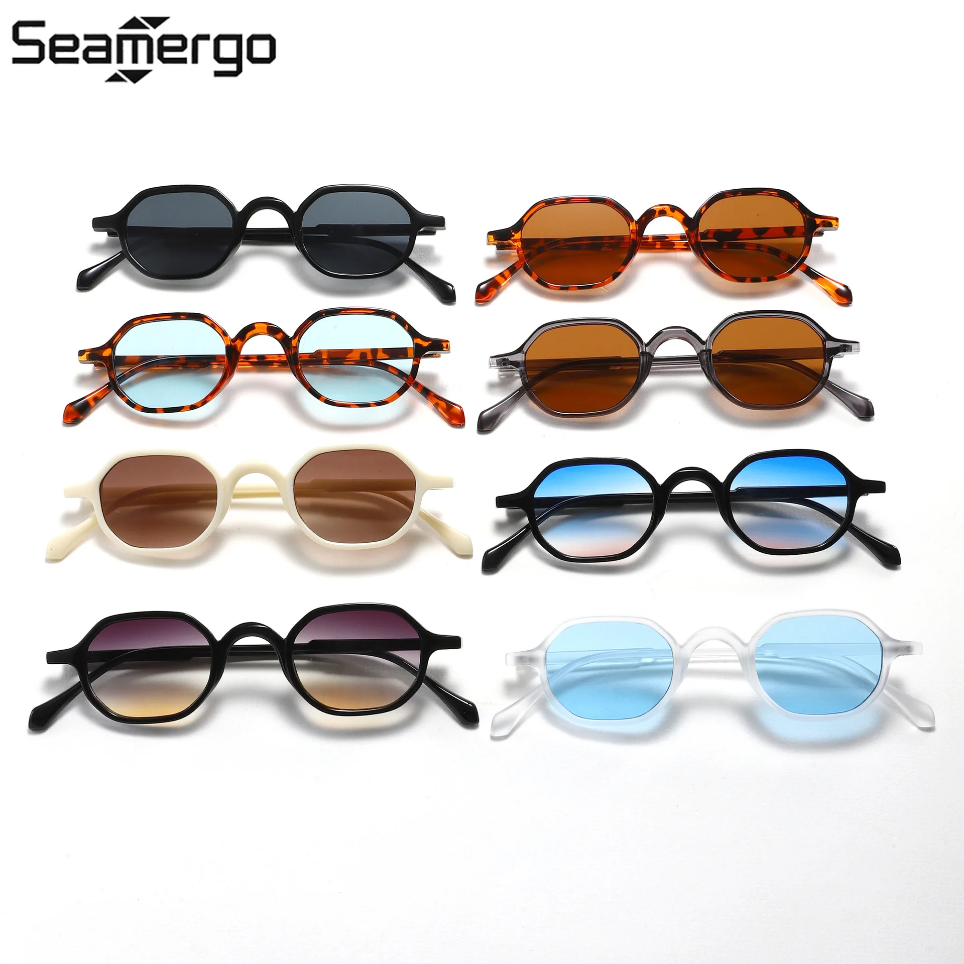 

SEAMERGO New Vintage Full-Frame Square Sunglasses Unisex Fashion Luxury Eyewear Classic Outdoor Travel Sun Protection Sunglasses