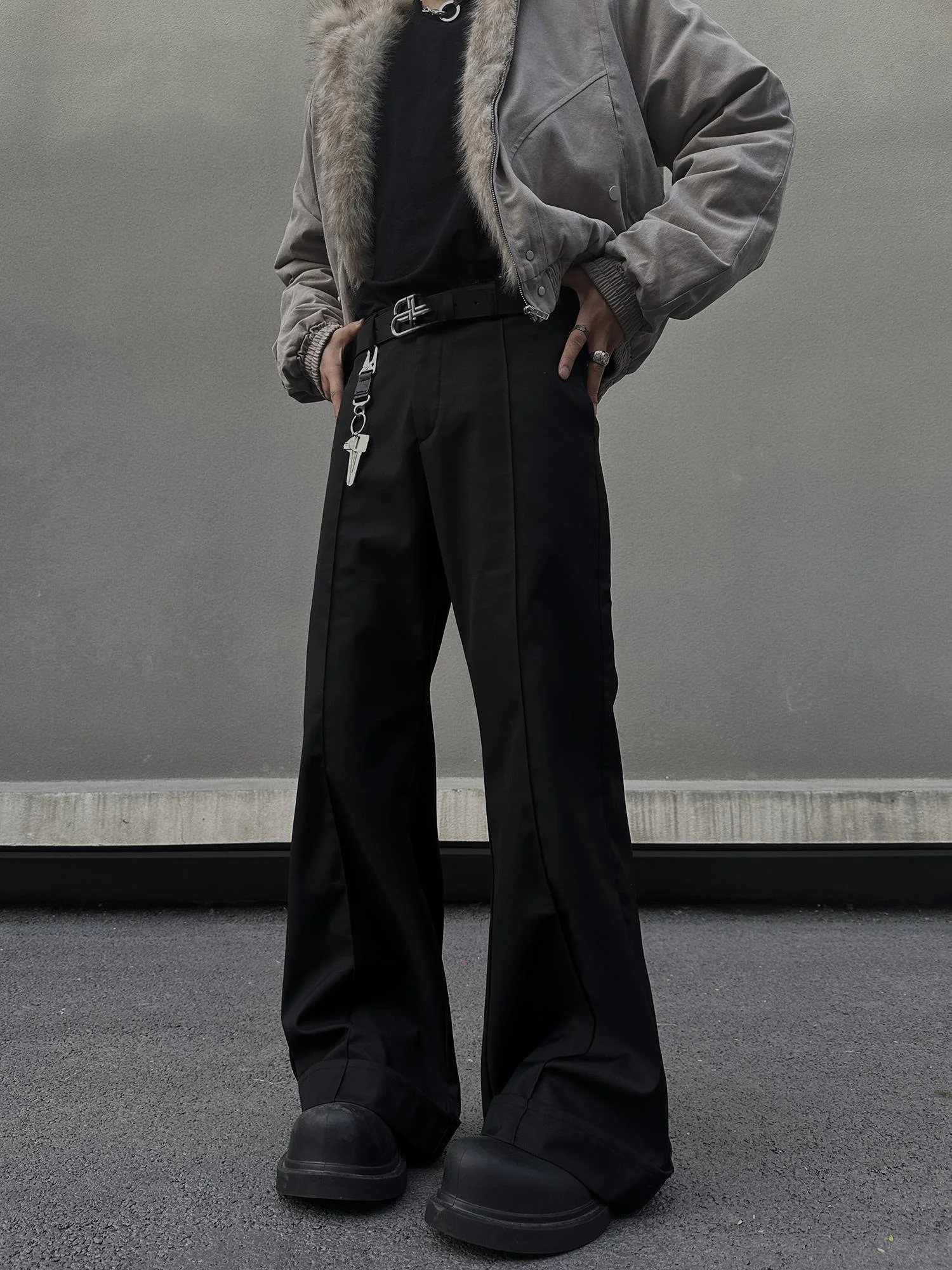 

Cleanfit повседневные свободные прямые мужские брюки весна-лето американский High Street Sle для похудения микро расклешенная повседневная одежда