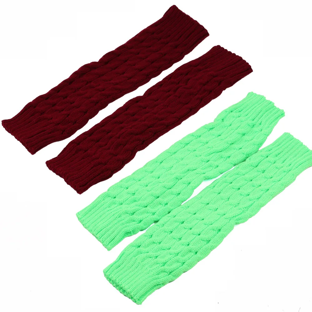 سميكة الصوف جوارب السيقان غطاء النسخة الكورية التراص الجوارب غطاء محبوك غطاء الساق ثمانية أحرف تويست واقي الساق واقي أحذية بلاستيك