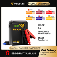 VTOMAN X4 2500A Auto Jump Starter 150PSI Air Pump Car Battery Emergency Boosters Starting Device Car Starter for  8.5L/6.0L