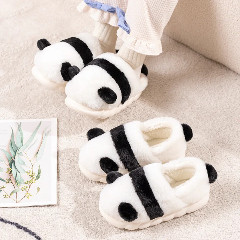 Kawaii Panda Hausschuhe Frauen Schuhe Winter Hausschuhe Innen haus Schuhe warme Plüsch Hausschuhe Männer Paare nach Hause Rutschen Schuhe