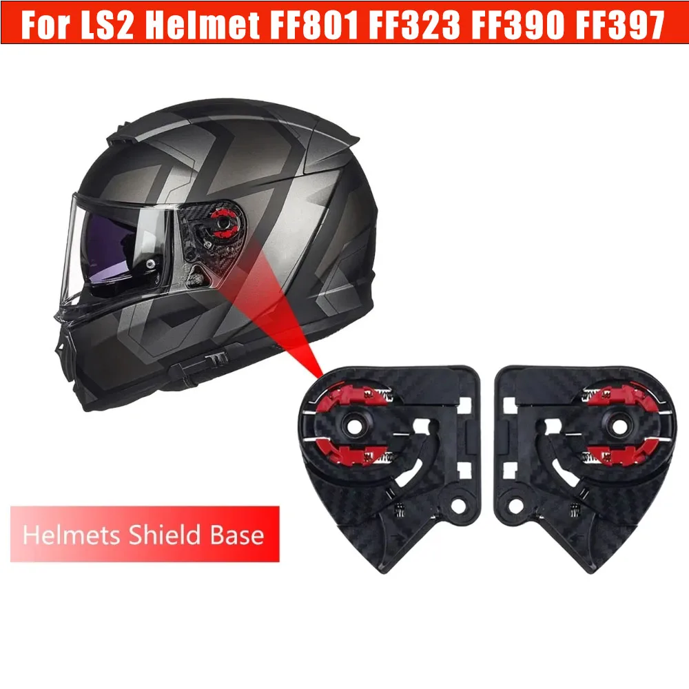 1 Pair Helmet Lens Base Replacement Accessories Visor Shield Parts Exterior Tools for LS2 Helmet FF801 FF323 FF390 FF397