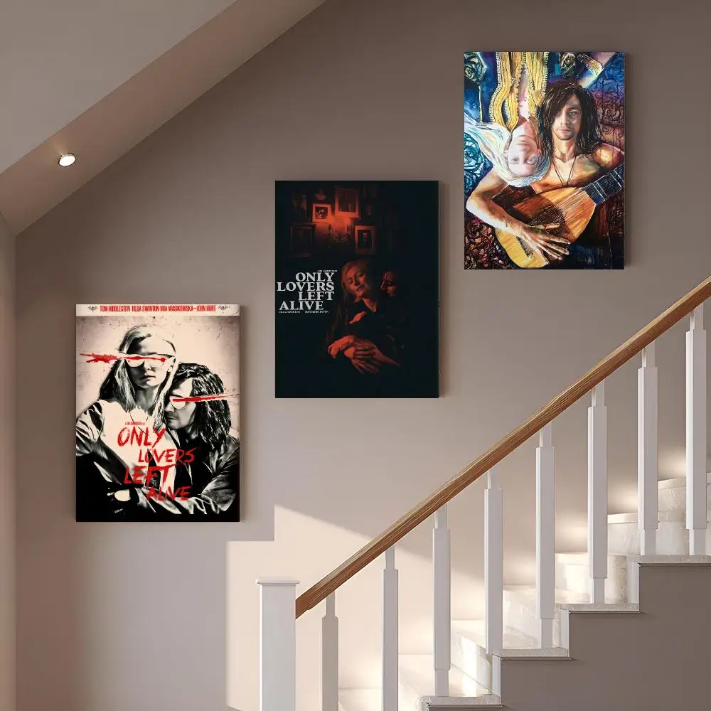 Gothic Movie O-Only Lovers Left Alive Framed Wall Painting Vintage Framed Wall Art Poster Canvas Elegant Home Decor Painting
