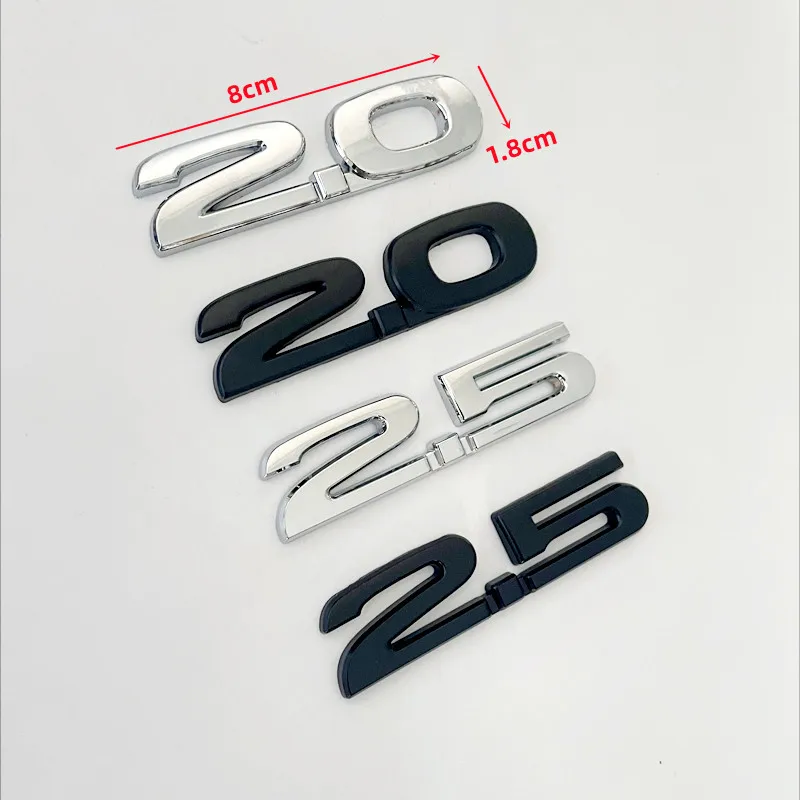 3D Metal 2.0 2.5 Logo Letters Car Fender Emblem Trunk Badge For Mazda 3 GT 5 6 626 Axela CX5 CX7 MX5 2.0 2.5 Sticker Accessories