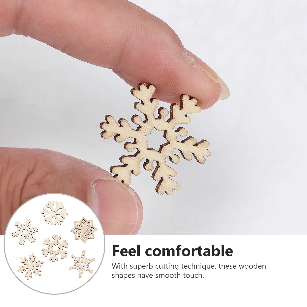 

200 Pcs Snowflake Xmas Outdoor Decorations Decorative Patches Christmas Pendant