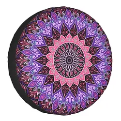 Custom Bohemian Style Mandala Floral Spare Tire Cover for 4WD 4x4 Trailer Car Wheel Protectors  14