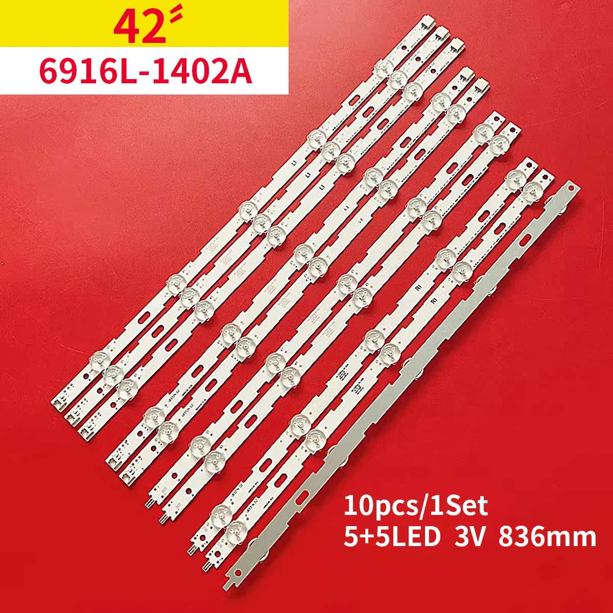 10PCS LED Strip For TV 42LN5200 ZA 42LN541C 42LN549C 42LN549E 42LN5204 42