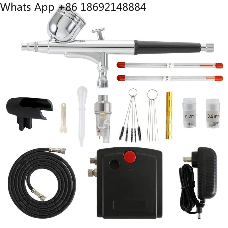 

Mini Automatic Stop Double Action Airbrush Air Pump Set Model Spray Paint Nail Art Tattoo