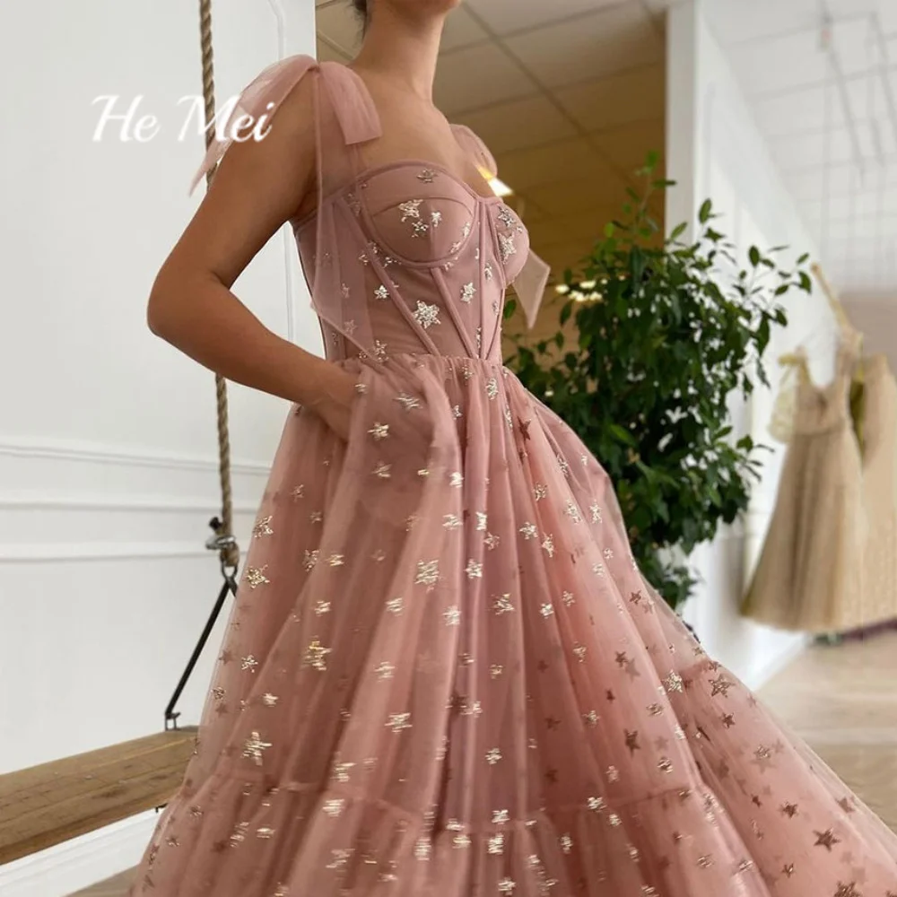 

Prom Gowns For Women Romantic Sweetheart Neck A Line Evening Dresses Spaghetti Straps Floor Length Party Dress فساتين السهرة