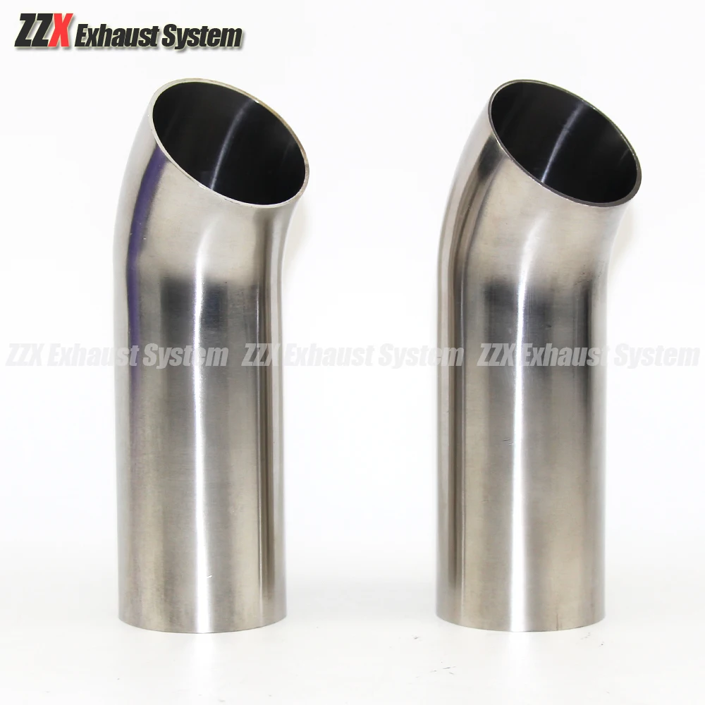 Auto Exhaust Pipe Fittings, 304 aço inoxidável, 45 °, cotovelo estendido, grau alimentício