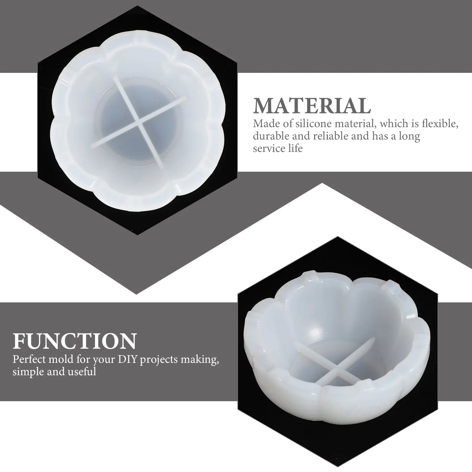 

Crystal Resin Mold Set Silicone Diy Jewelry Bowl Trinket Craft Epoxy Storage Adornment Molds For Handmade Gift Decorations