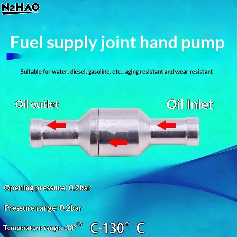 6-12mm Non-return Valve Auminium Inline-way Quick Insert Check Valve Replacement Parts For Fuel Water Gas Air Vacuum Accessory