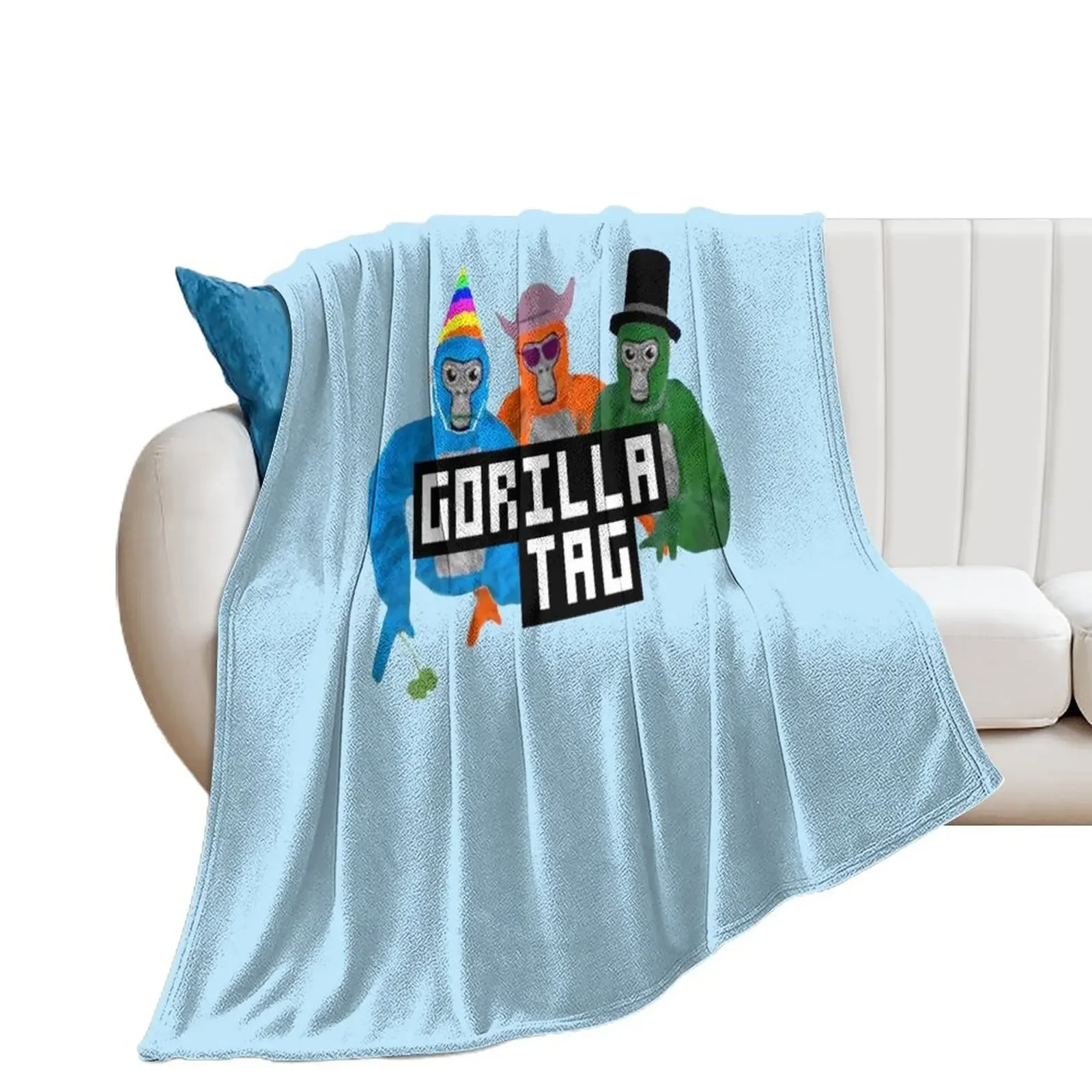 Gorilla Tag Party Hat Gorilla Tag Merch Men Women Shirt Boy Girl Young Shirt Hoodie Long Sleeve Sweatshirt Throw Blanket