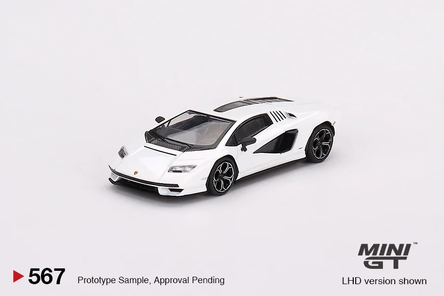 MINIGT 1/64 Lamborghini Countach LPI 800-4 Bianco Siderale MGT00567-CH Cars Alloy Vehicle Diecast Metal Model Kids Toys Boys